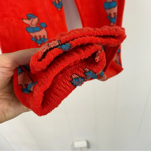 Hugo Loves Tiki Poodle Print Pj Lounge Set Orange Girls Size 12 T Organic Cotton - Picture 13 of 16